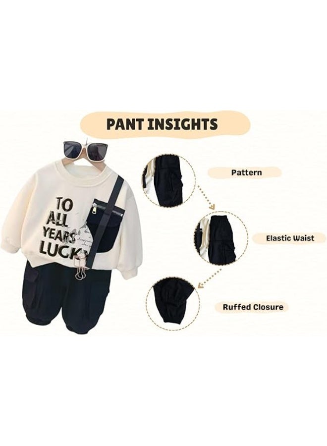 MINIIMODZ Minii Modz Years Lucky Design Boy Set | Printed Co-Ord Outfit for Toddlers | Cotton Blend Winter Co-Ord Outfit for Kids (2–4 Years) - Image 4